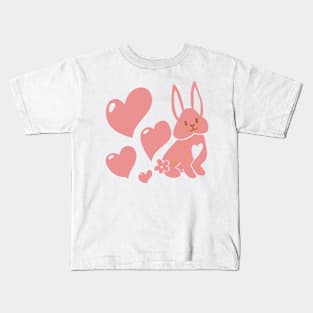 Bunny Heart Tail Kids T-Shirt